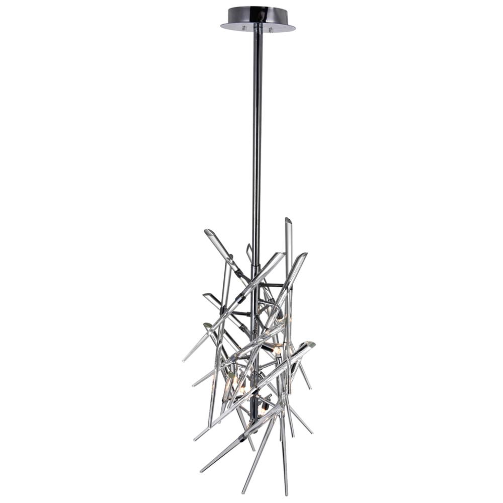 Icicle 5 Light Mini Chandelier With Chrome Finish. Picture 1