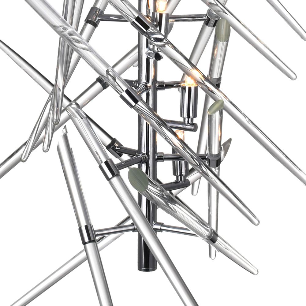 Icicle 5 Light Mini Chandelier With Chrome Finish. Picture 4