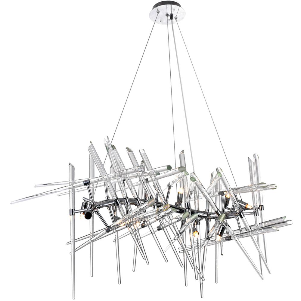 Icicle 10 Light Chandelier With Chrome Finish. Picture 1