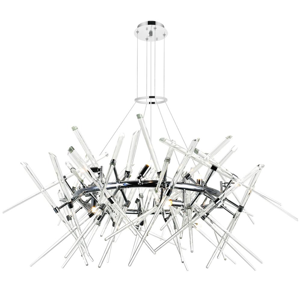 Icicle 12 Light Chandelier With Chrome Finish. Picture 1