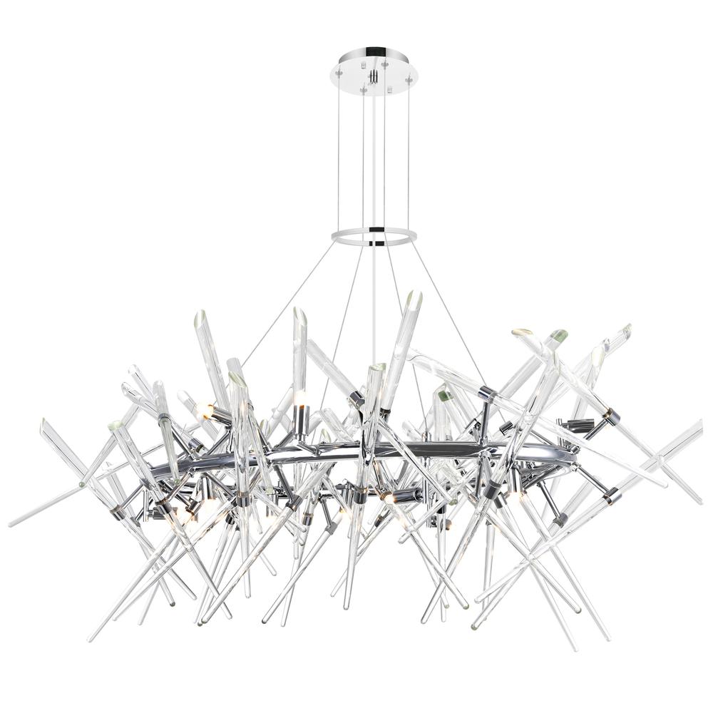 Icicle 12 Light Chandelier With Chrome Finish. Picture 1