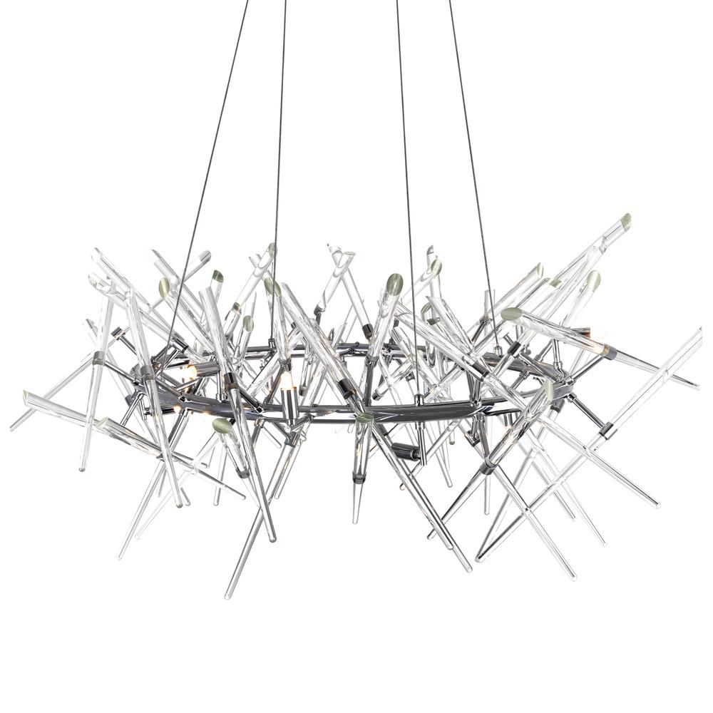 Icicle 12 Light Chandelier With Chrome Finish. Picture 3