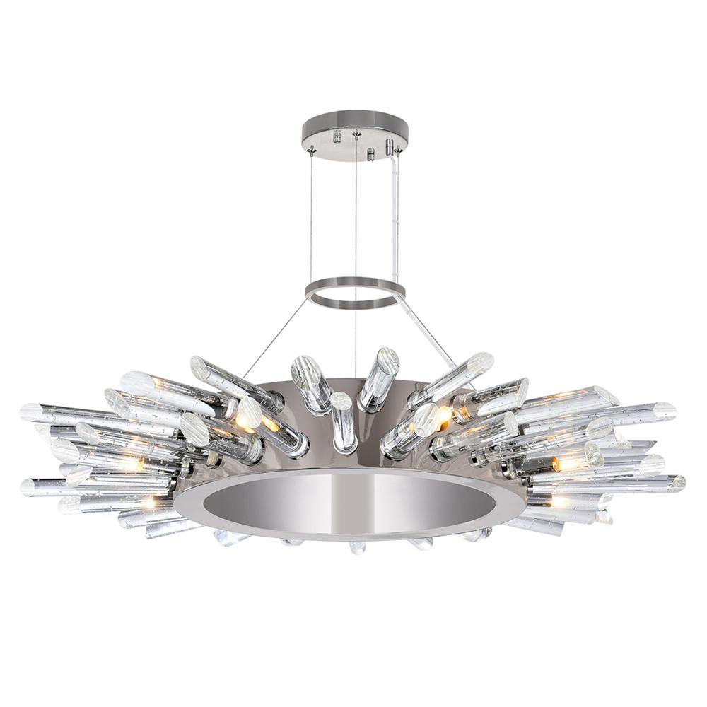 Thorns 8 Light Chandelier With Polished Nickel Finish. Picture 1