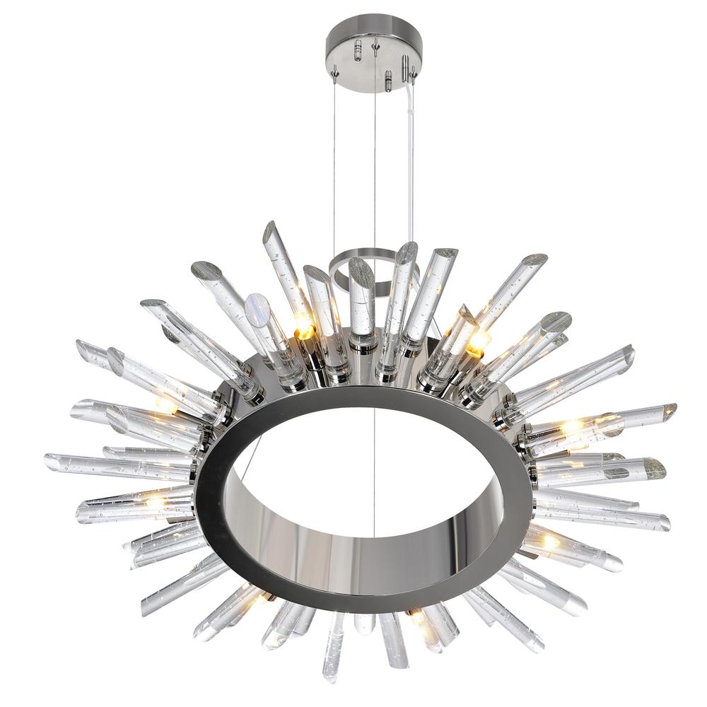 Thorns 8 Light Chandelier With Polished Nickel Finish. Picture 2