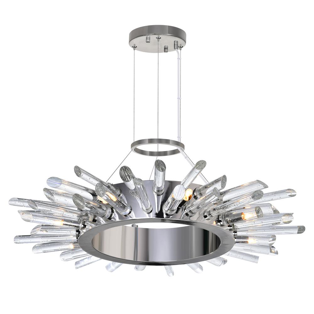 Thorns 8 Light Chandelier With Polished Nickel Finish. Picture 4
