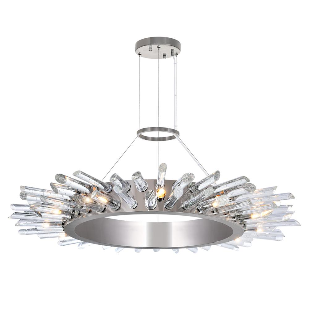 Thorns 12 Light Chandelier With Polished Nickel Finish. Picture 1