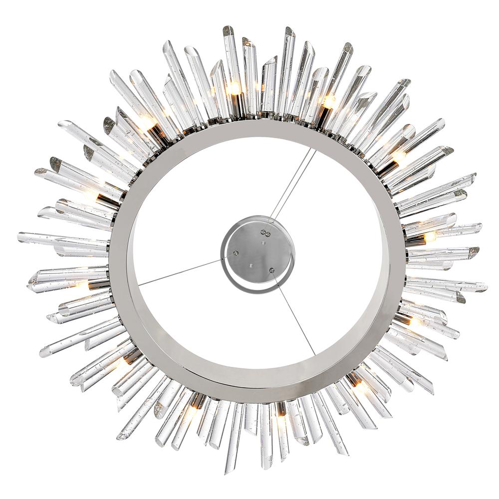 Thorns 12 Light Chandelier With Polished Nickel Finish. Picture 2