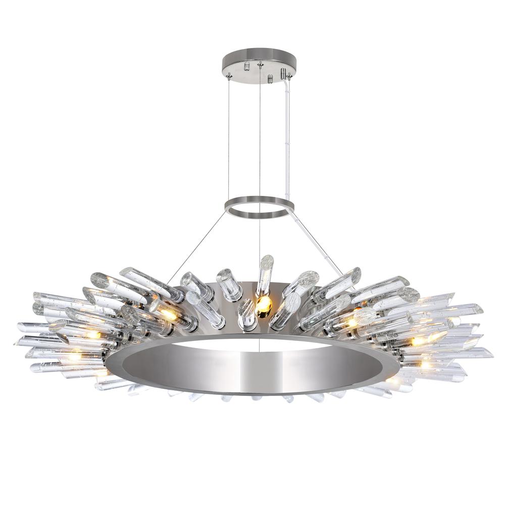 Thorns 12 Light Chandelier With Polished Nickel Finish. Picture 3