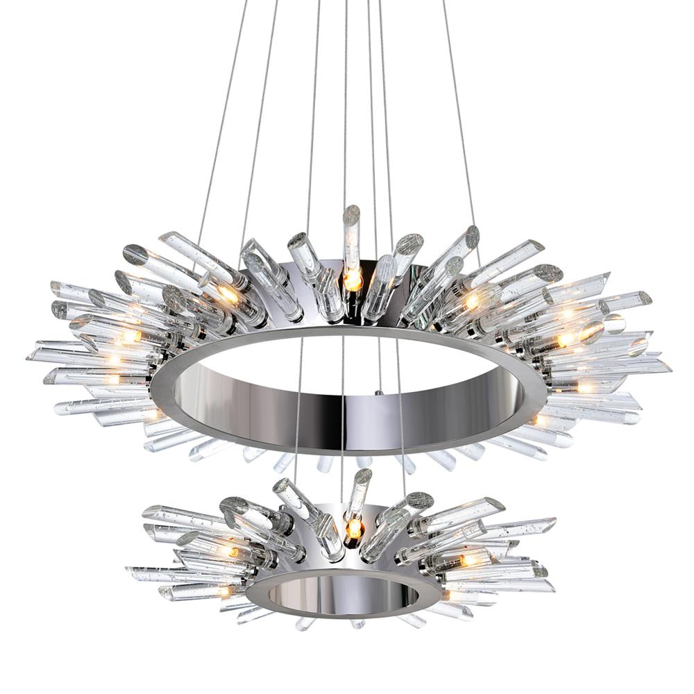 Thorns 18 Light Chandelier With Polished Nickel Finish. Picture 1