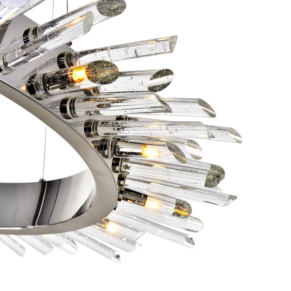 Thorns 15 Light Chandelier With Polished Nickel Finish. Picture 5
