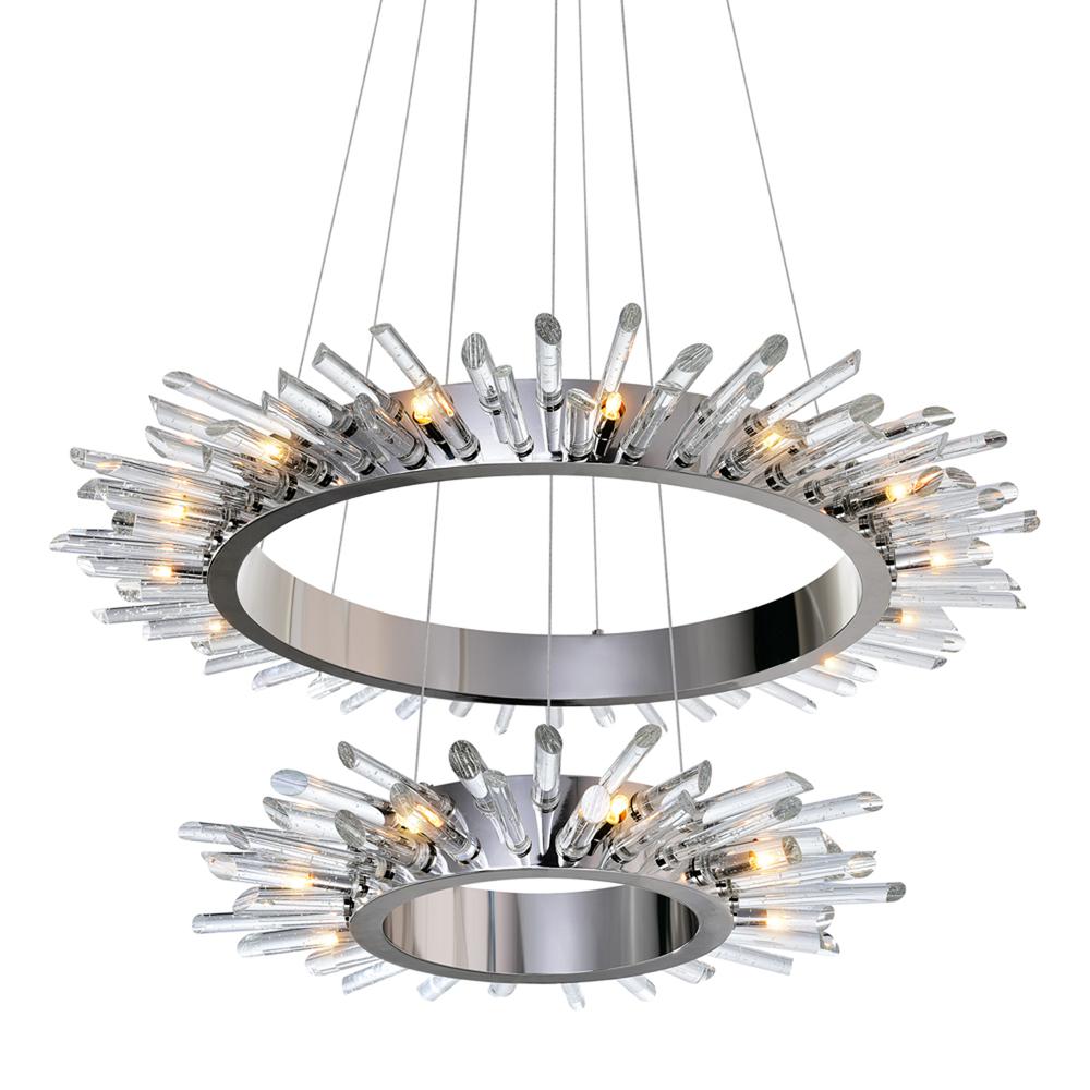 Thorns 23 Light Chandelier With Polished Nickel Finish. Picture 1