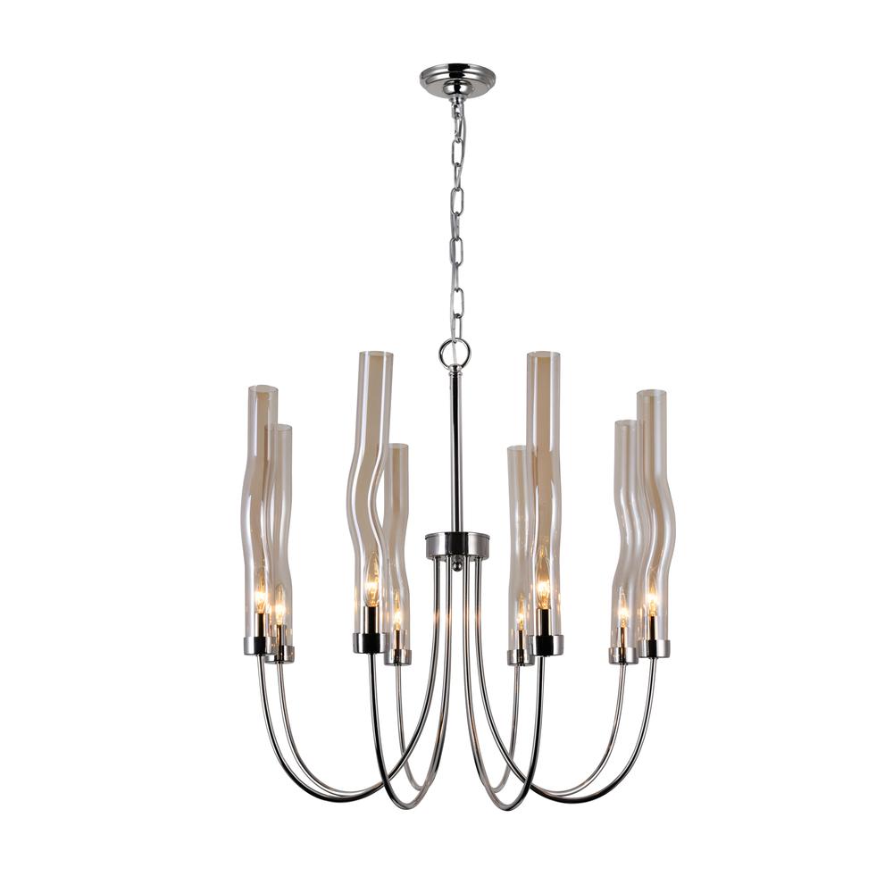 Meduse 8 Light Chandelier With Polished Nickel Finish. Picture 9
