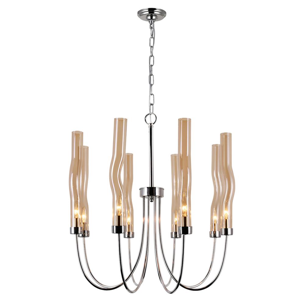 Meduse 8 Light Chandelier With Polished Nickel Finish. Picture 2