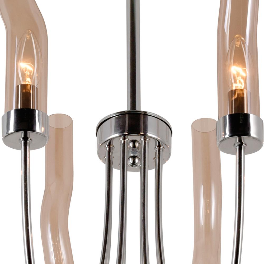 Meduse 8 Light Chandelier With Polished Nickel Finish. Picture 3