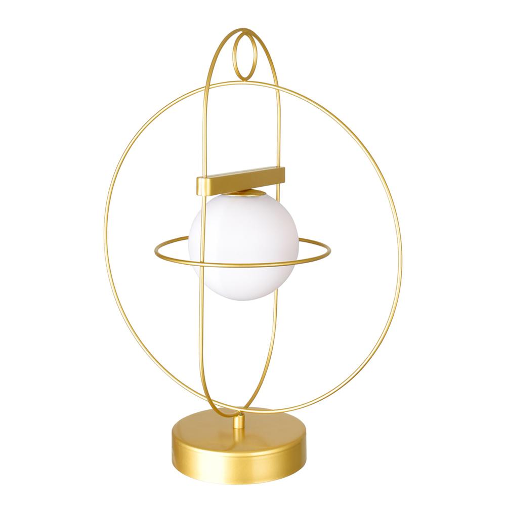 Orbit 1 Light Lamp With Medallion Gold Finish. Picture 2