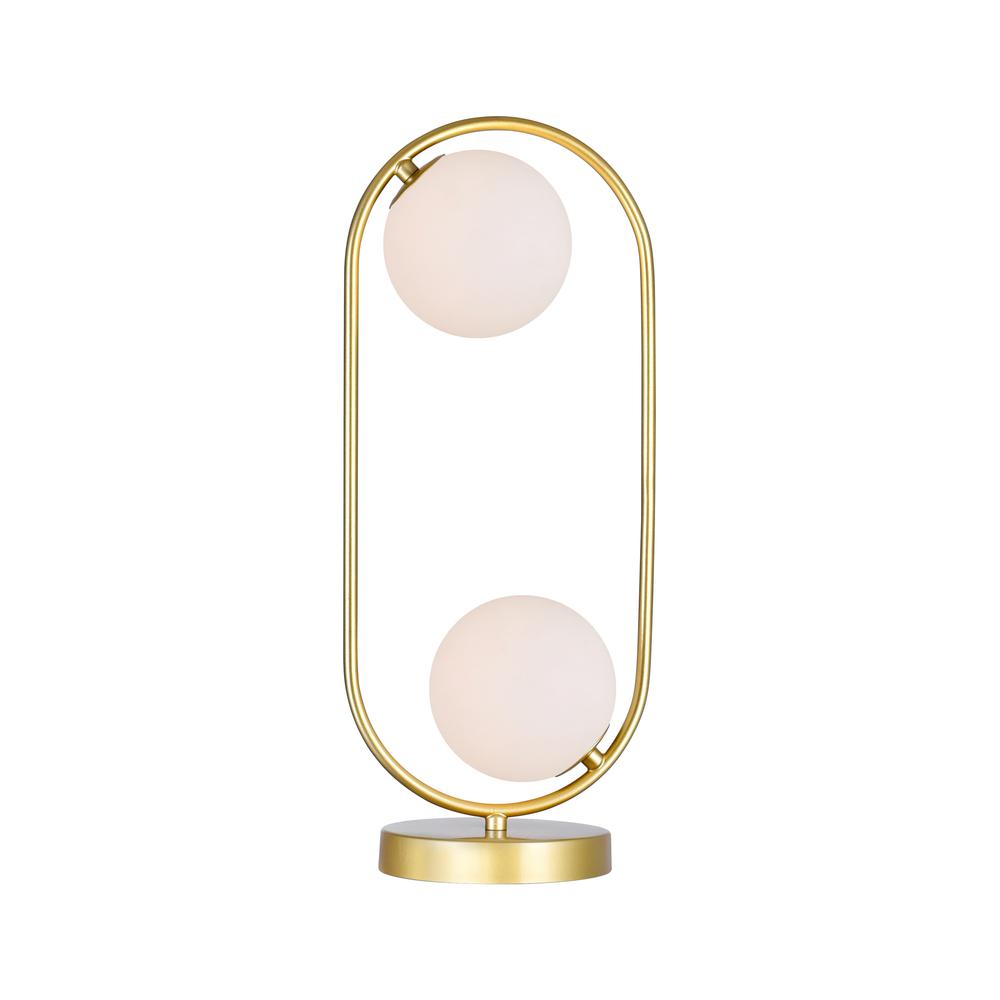 Celeste 2 Light Lamp With Medallion Gold Finish. Picture 1