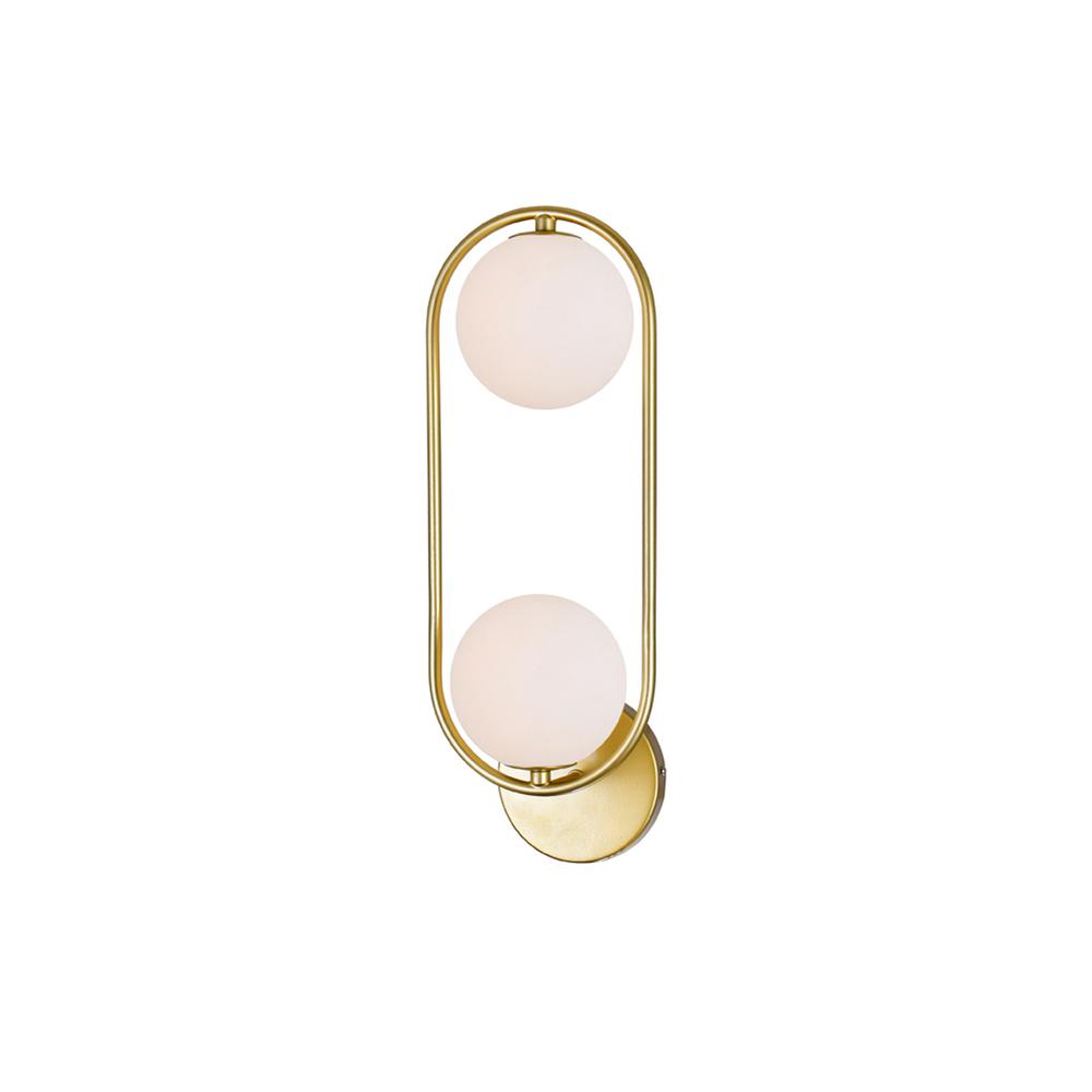 Celeste 2 Light Sconce With Medallion Gold Finish. Picture 1