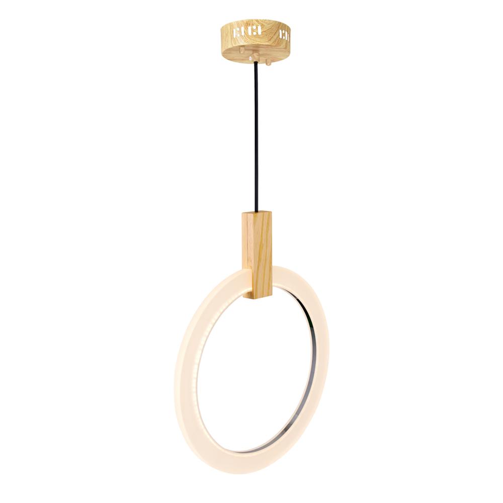 Anello LED Pendant With White Oak Finish. Picture 2