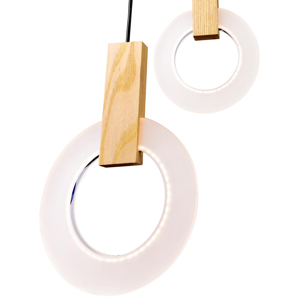 Anello LED Pendant With White Oak Finish. Picture 5