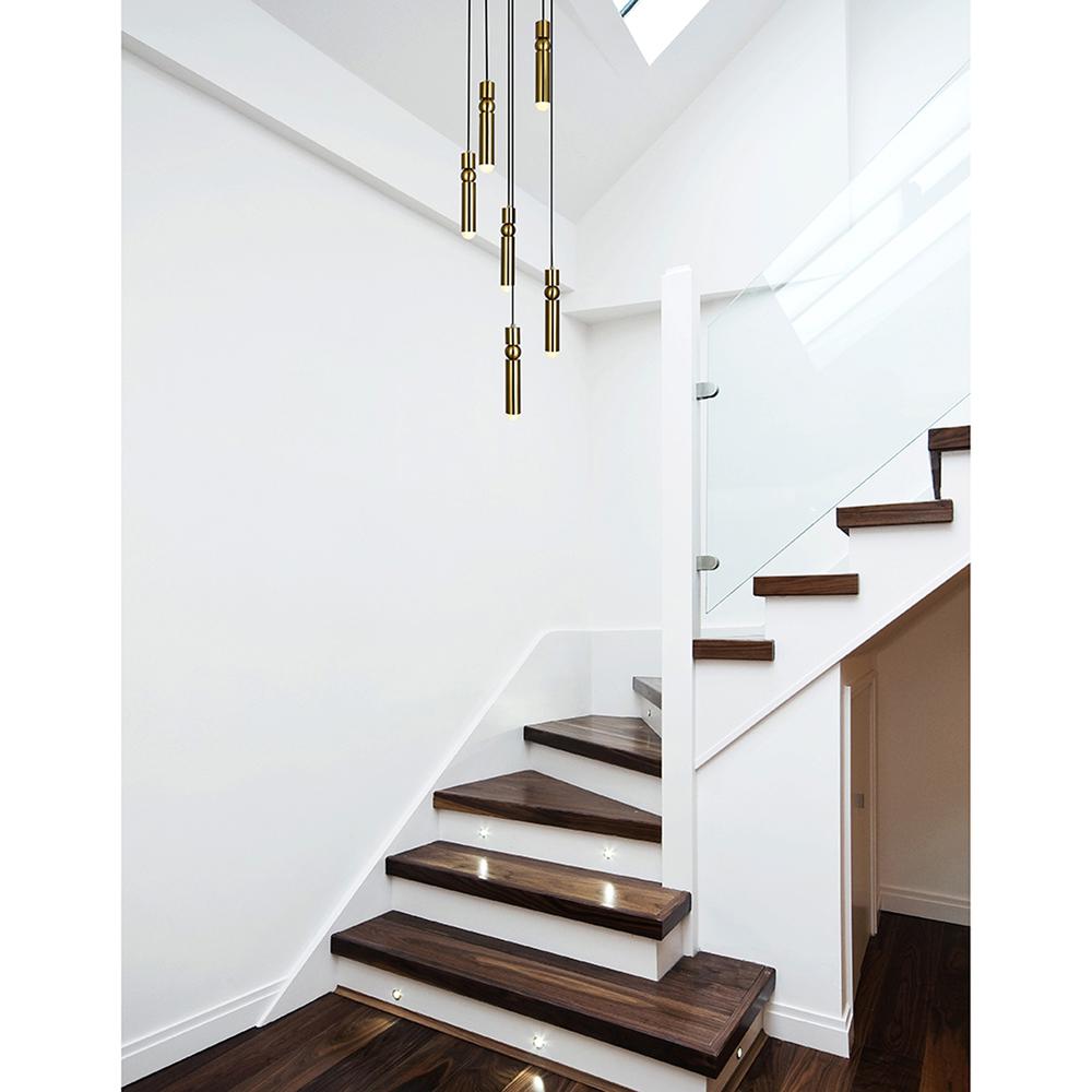 Chime LED Pendant With Brass Finish. Picture 5