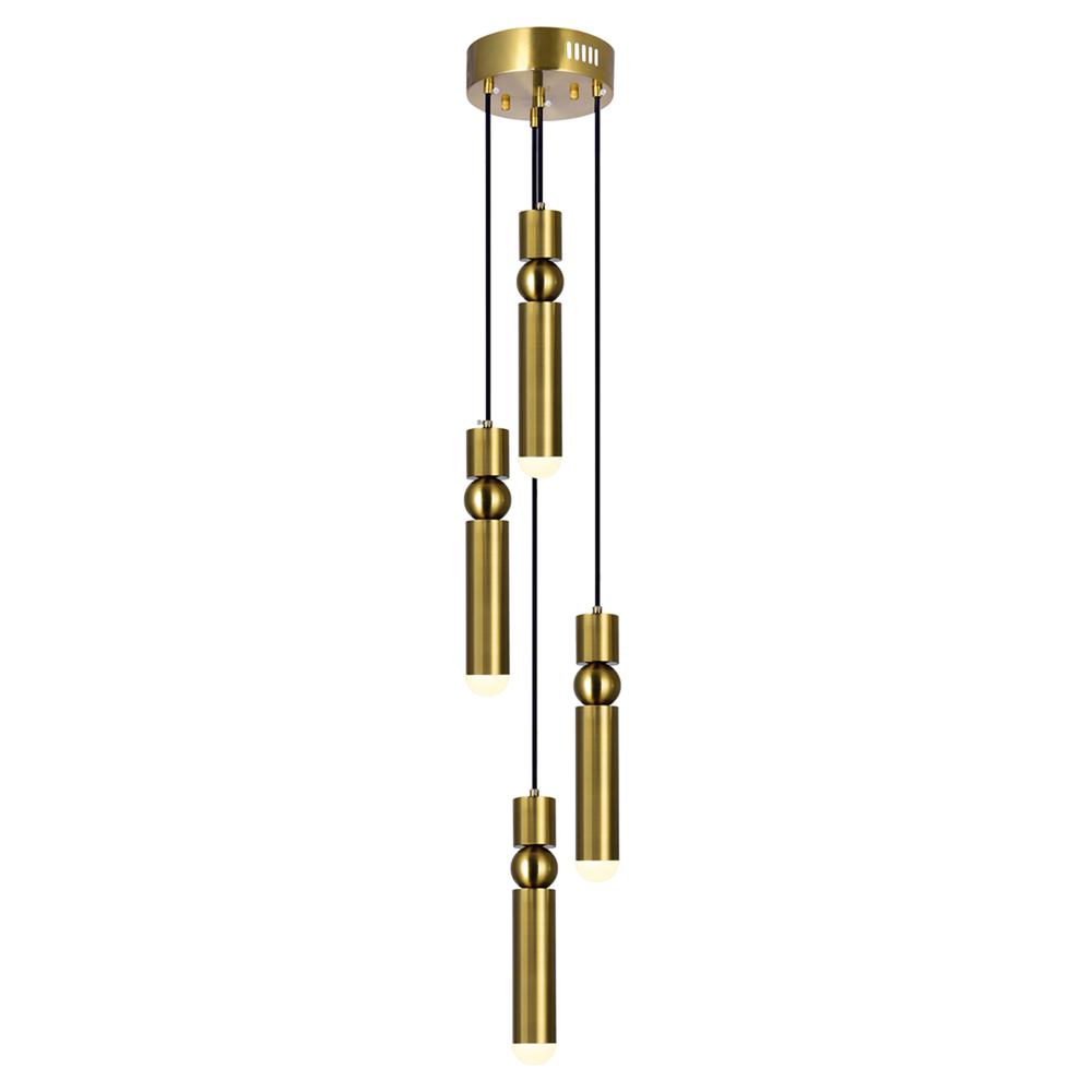 Chime LED Pendant With Brass Finish. Picture 1