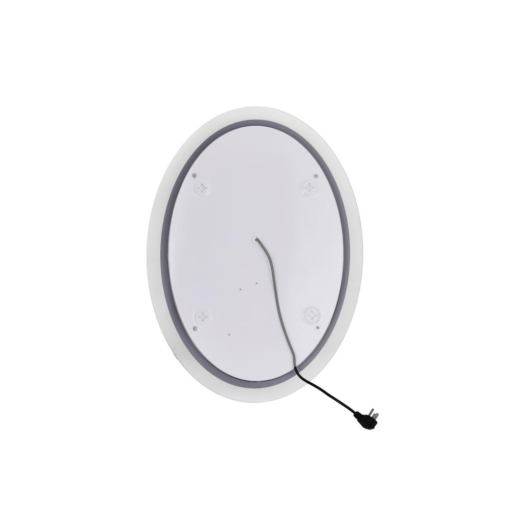 Agostino Oval Matte White LED 22 in. Mirror From our Agostino Collection. Picture 3