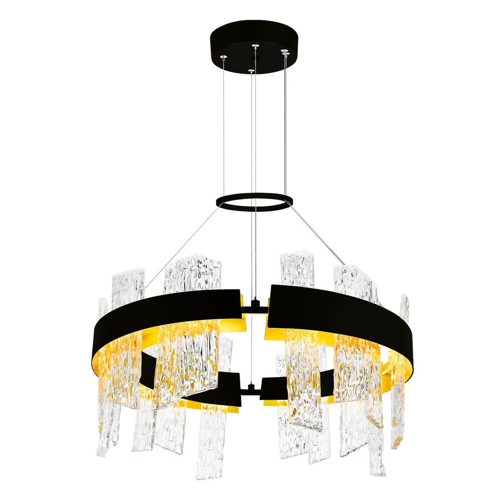 Guadiana 24 in LED Black Chandelier. Picture 1