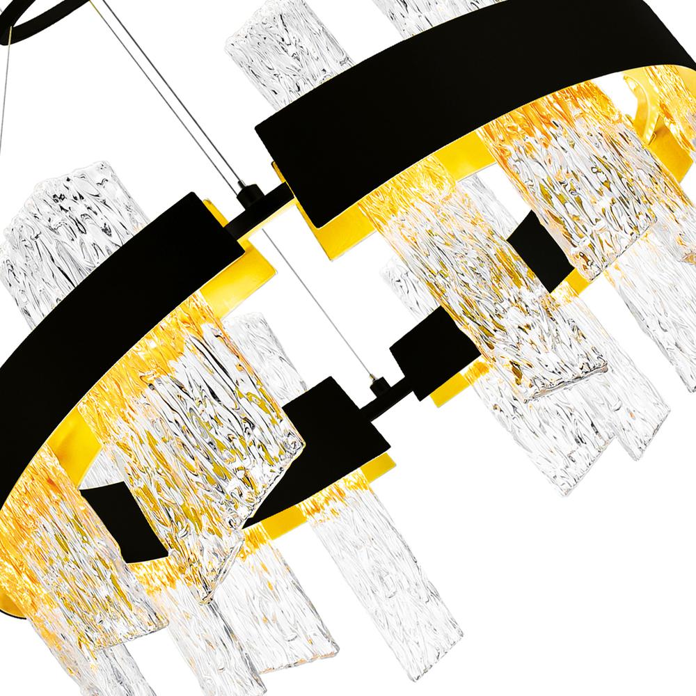 Guadiana 24 in LED Black Chandelier. Picture 3