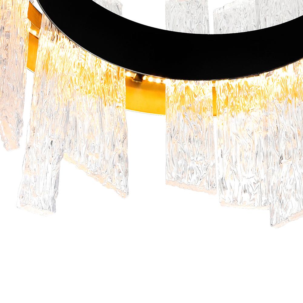 Guadiana 24 in LED Black Chandelier. Picture 2