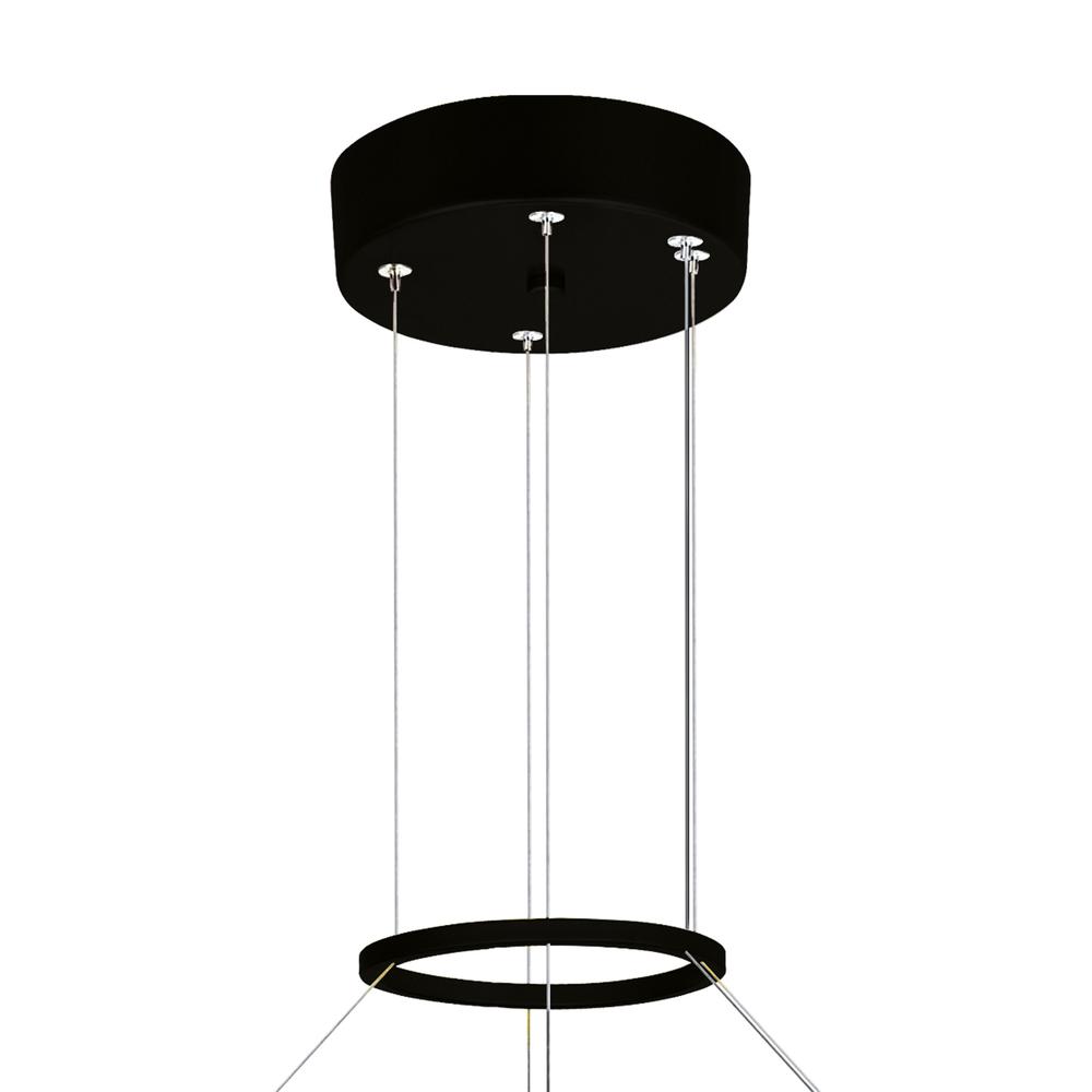 Guadiana 24 in LED Black Chandelier. Picture 5