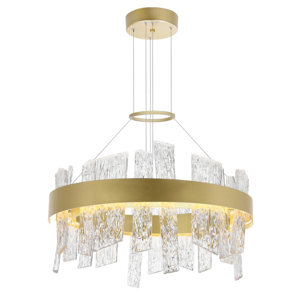 Guadiana 24 in LED Satin Gold Chandelier. Picture 3