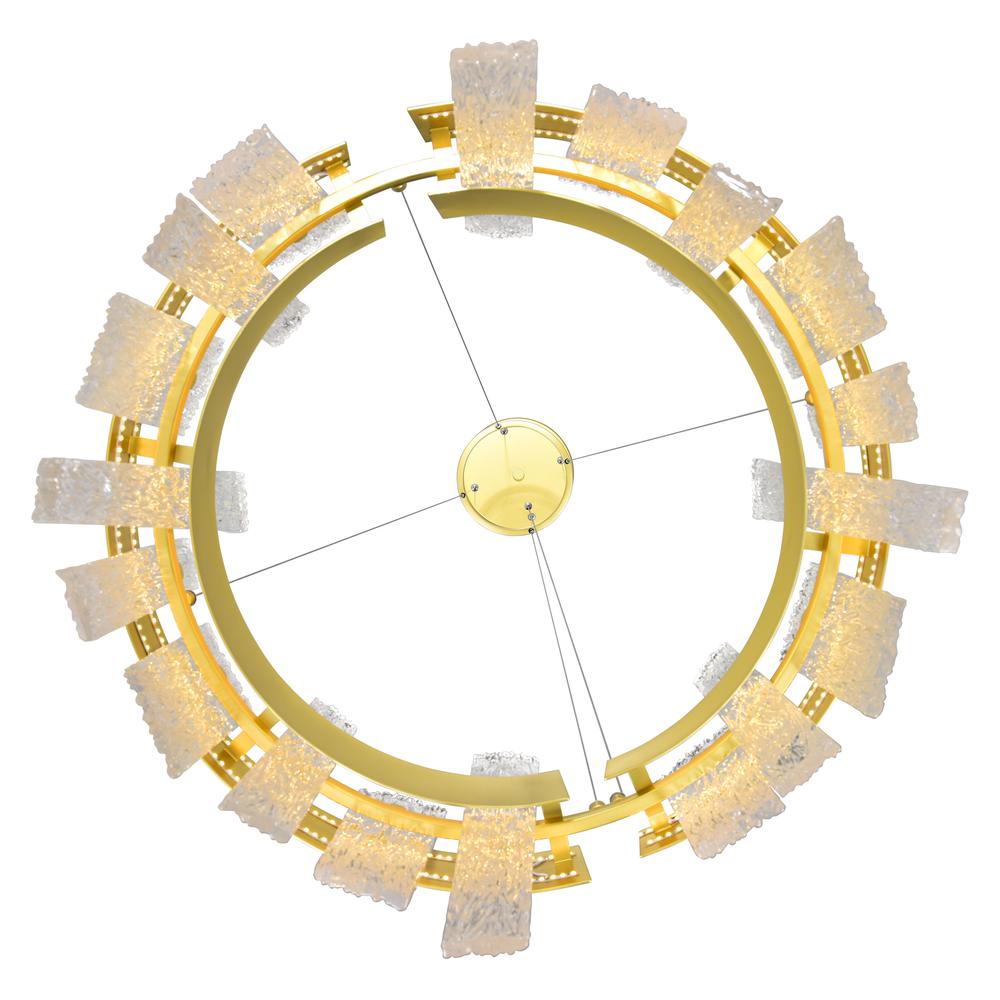 Guadiana 24 in LED Satin Gold Chandelier. Picture 4
