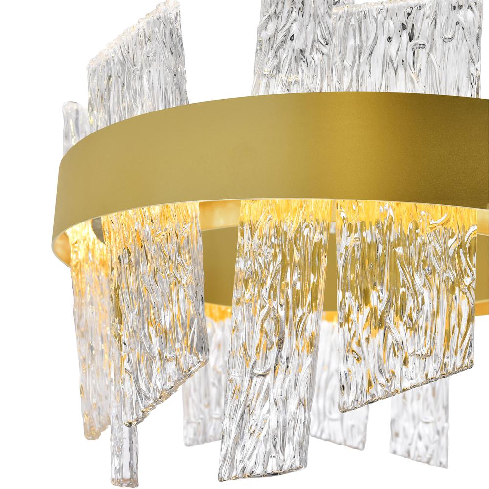 Guadiana 24 in LED Satin Gold Chandelier. Picture 5