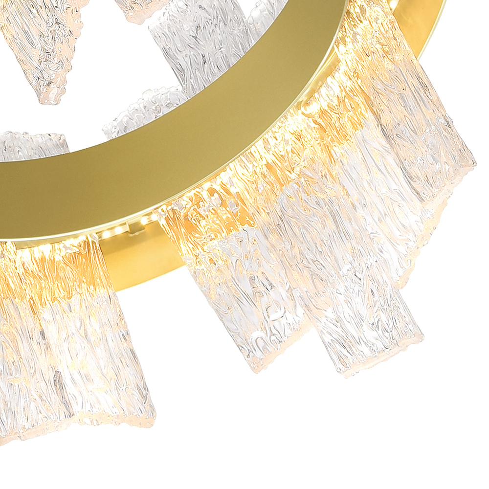 Guadiana 32 in LED Satin Gold Chandelier. Picture 5