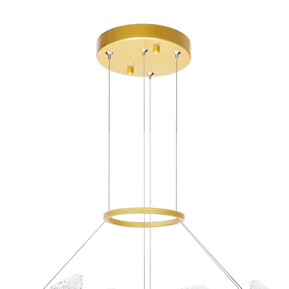 Guadiana 32 in LED Satin Gold Chandelier. Picture 6