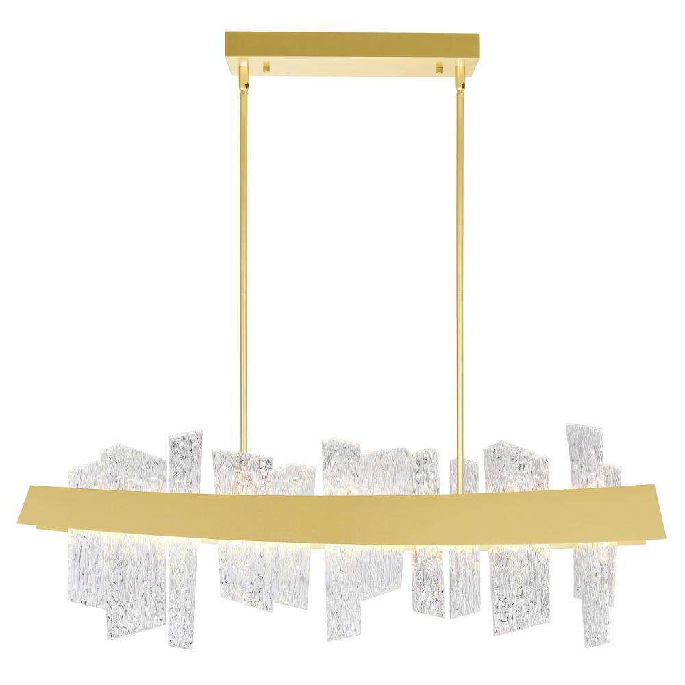 Guadiana 39 in LED Satin Gold Chandelier. Picture 1