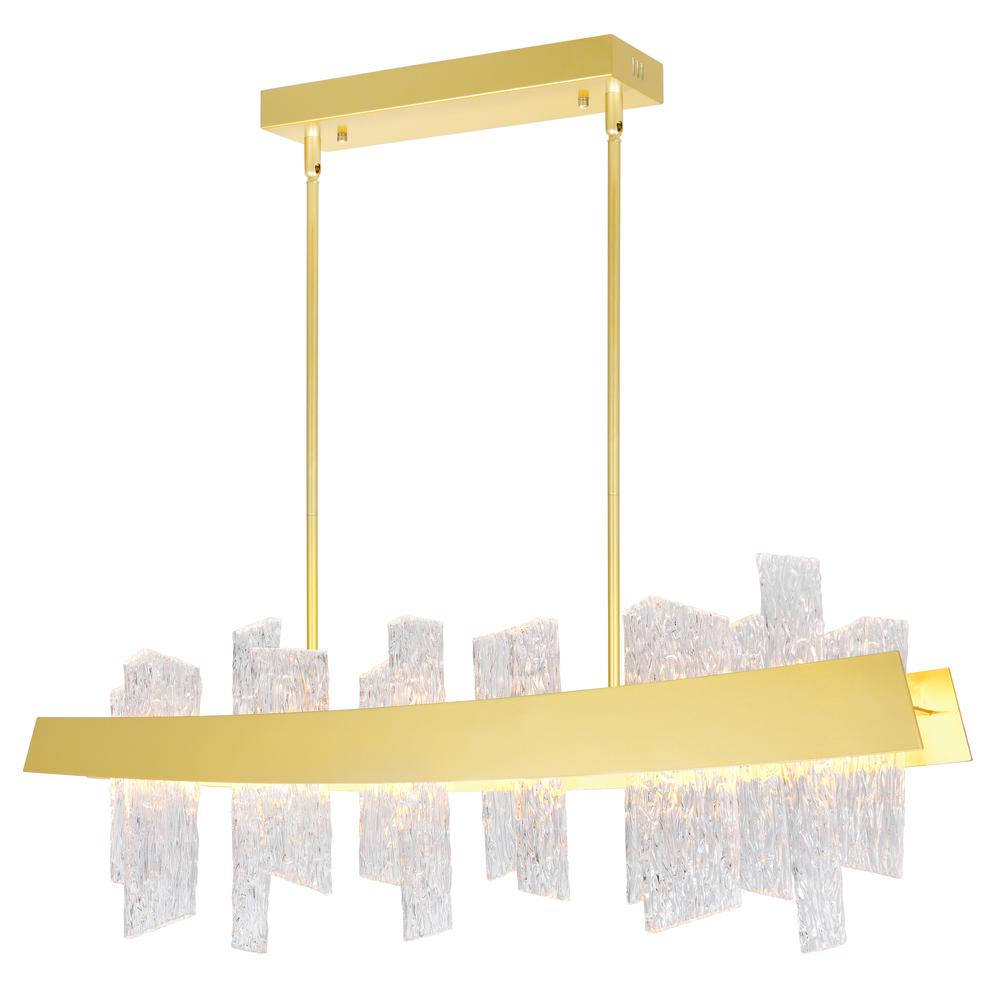 Guadiana 39 in LED Satin Gold Chandelier. Picture 2