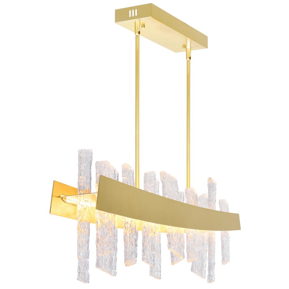 Guadiana 39 in LED Satin Gold Chandelier. Picture 3