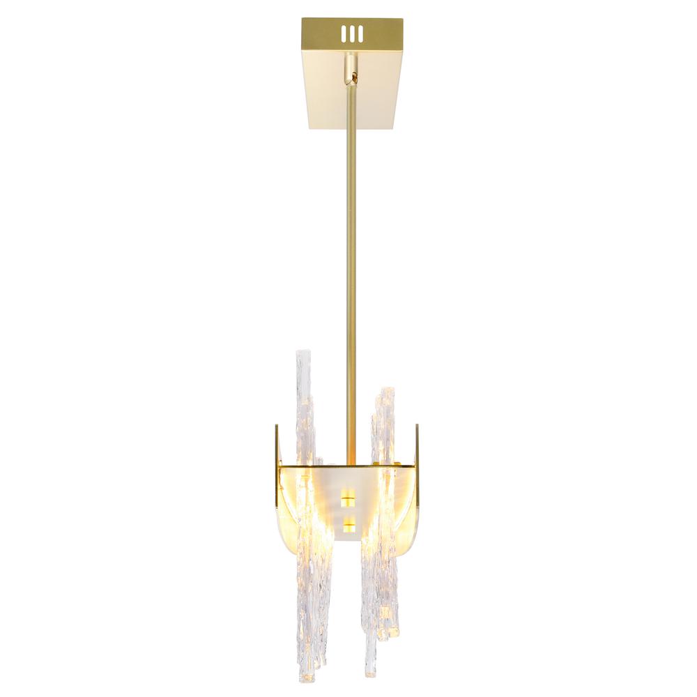 Guadiana 39 in LED Satin Gold Chandelier. Picture 4
