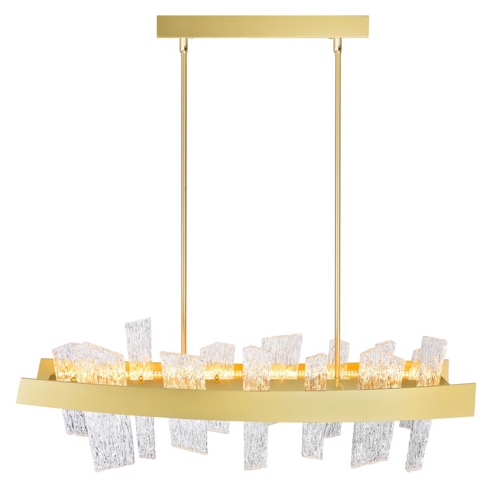 Guadiana 39 in LED Satin Gold Chandelier. Picture 5