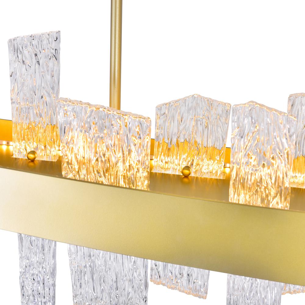 Guadiana 39 in LED Satin Gold Chandelier. Picture 6