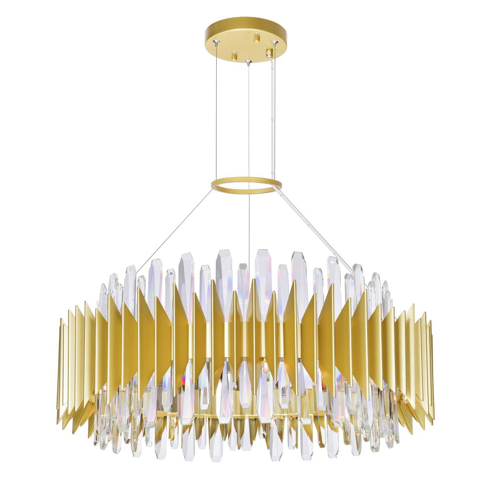 Cityscape 18 Light Chandelier With Satin Gold Finish. Picture 1