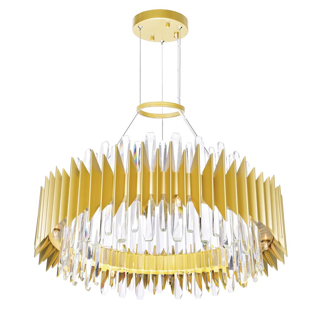 Cityscape 18 Light Chandelier With Satin Gold Finish. Picture 2