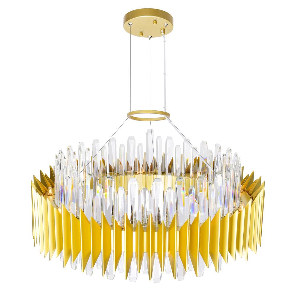 Cityscape 18 Light Chandelier With Satin Gold Finish. Picture 3