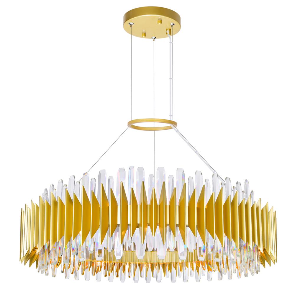 Cityscape 24 Light Chandelier With Satin Gold Finish. Picture 1