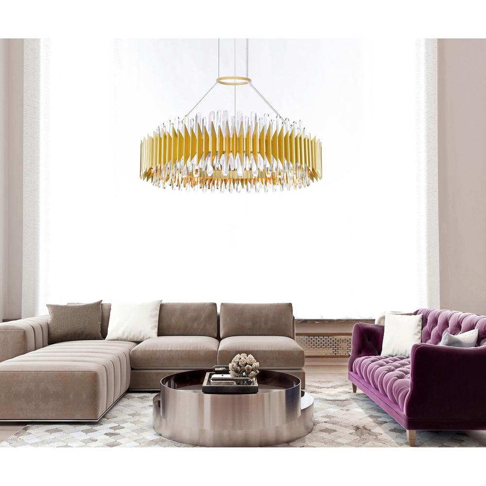 Cityscape 24 Light Chandelier With Satin Gold Finish. Picture 4
