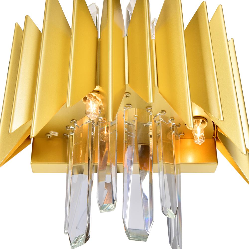 Cityscape 5 Light Wall Sconce With Satin Gold Finish. Picture 4
