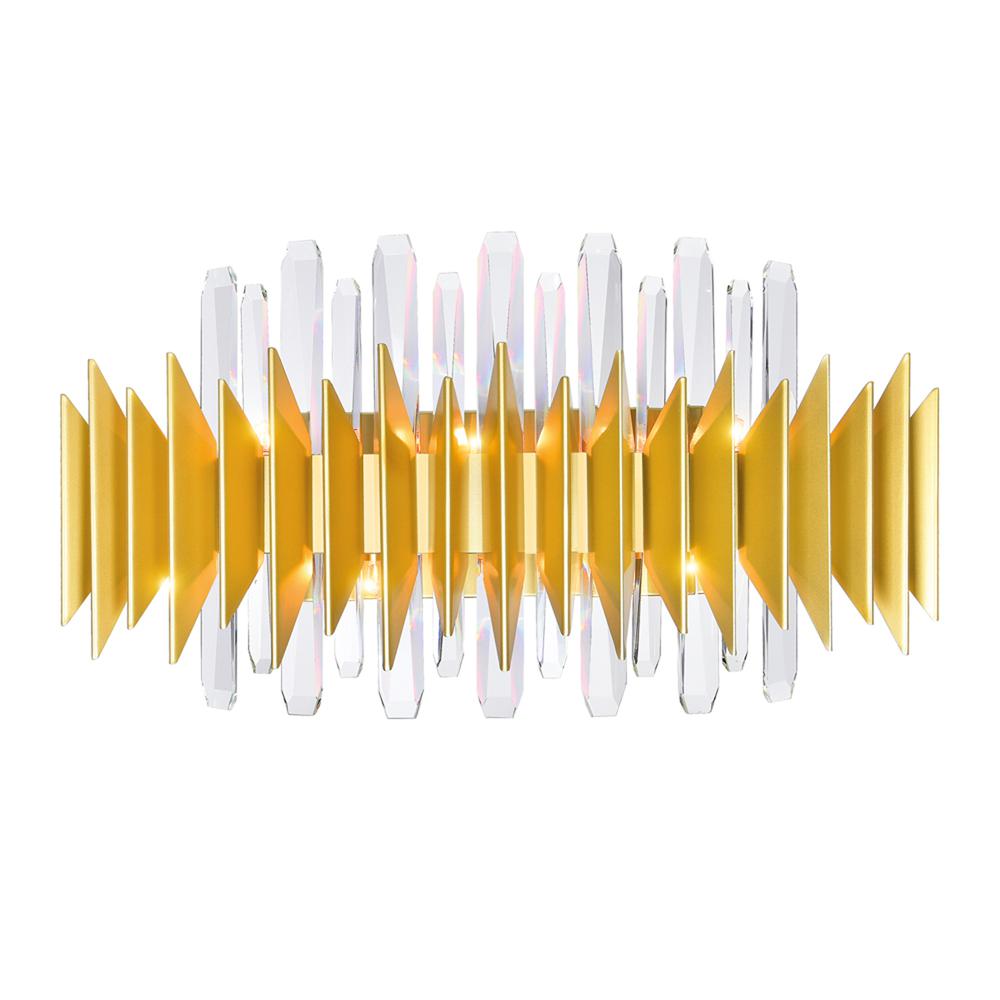 Cityscape 7 Light Wall Sconce With Satin Gold Finish. Picture 1