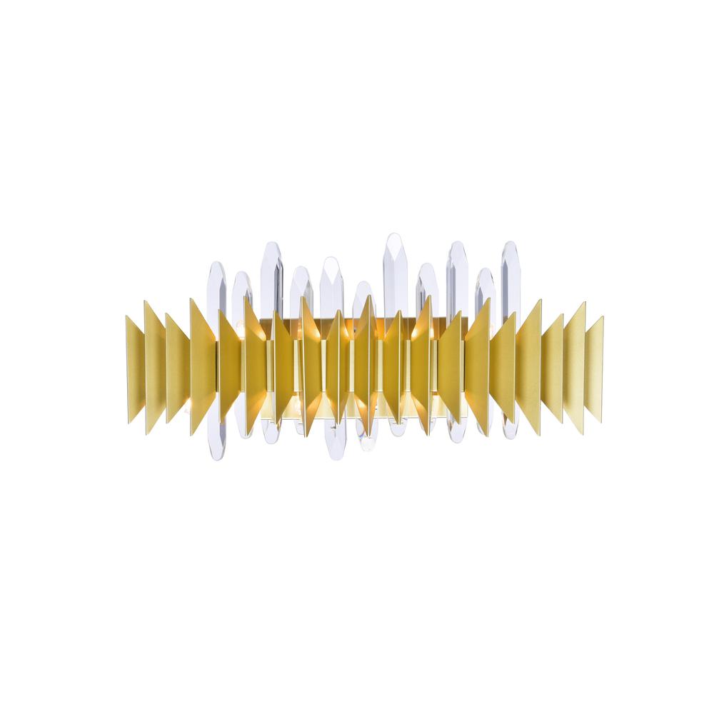 Cityscape 7 Light Wall Sconce With Satin Gold Finish. Picture 2