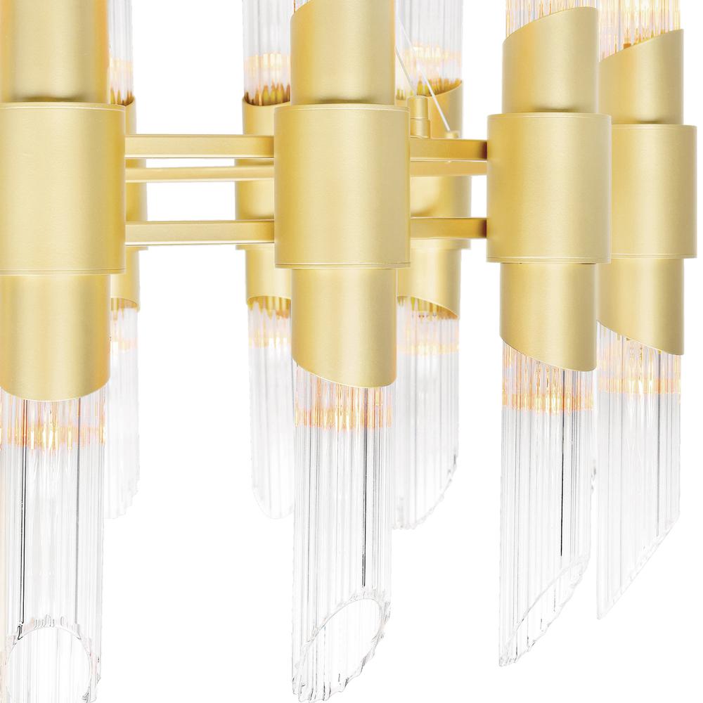 Croissant 32 Light Chandelier With Satin Gold Finish. Picture 4